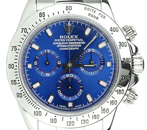 rolex daytona steel blue dial